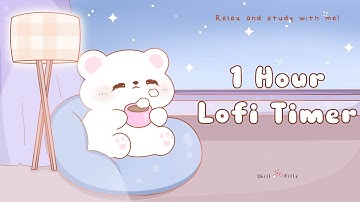 1 Hour - Relax & study with me Lofi | Cozy Bear #timer #1hour #1hourloop #lofi #relaxing #calm