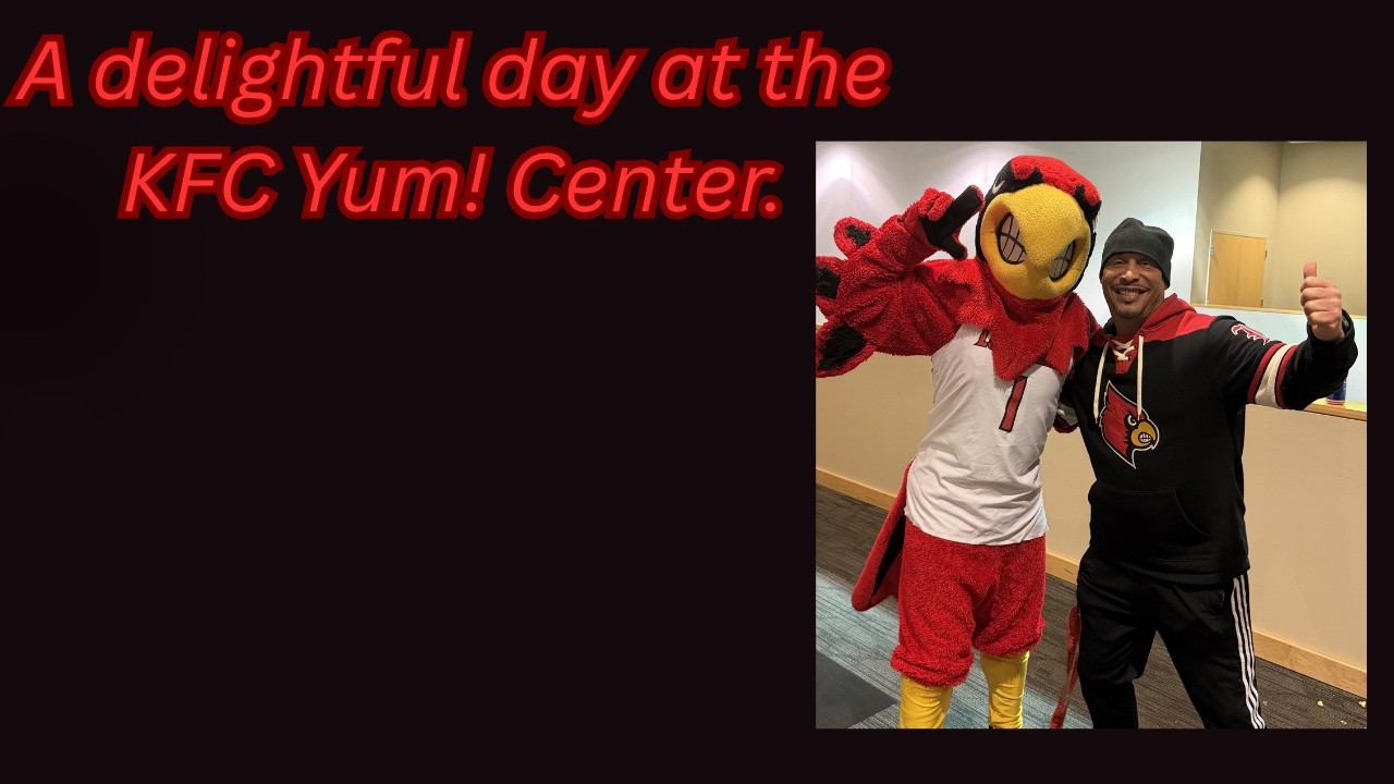 Back at the KFC Yum! Center for the Lady Cardinals vs Virginia basketball game.
