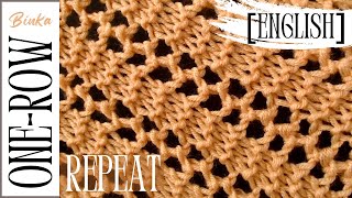 [English] How to knit the easiest one-row repeat reversible pattern. #knitting  #stitch  #crochet