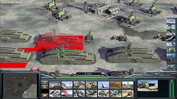 Command & Conquer   Generals   Zero Hour   USA Laser  vs  (6 China & 1 GLA)  1 VS 7  EXTRA HARD