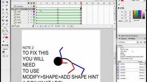 [Walking  Stickman using "Add Shape Hints" for Shape Tween]