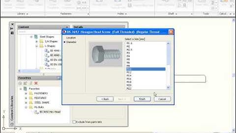 Autocad Mechanical: Content Libraries (Part 1)