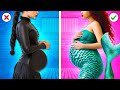 ¡Merlina Embarazada vs Sirena Embarazada en PRISIÓN BARBIE! Situaciones de Embarazadas en Prisión