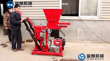 FL1-25 diesel engine interlocking soil brick making machine