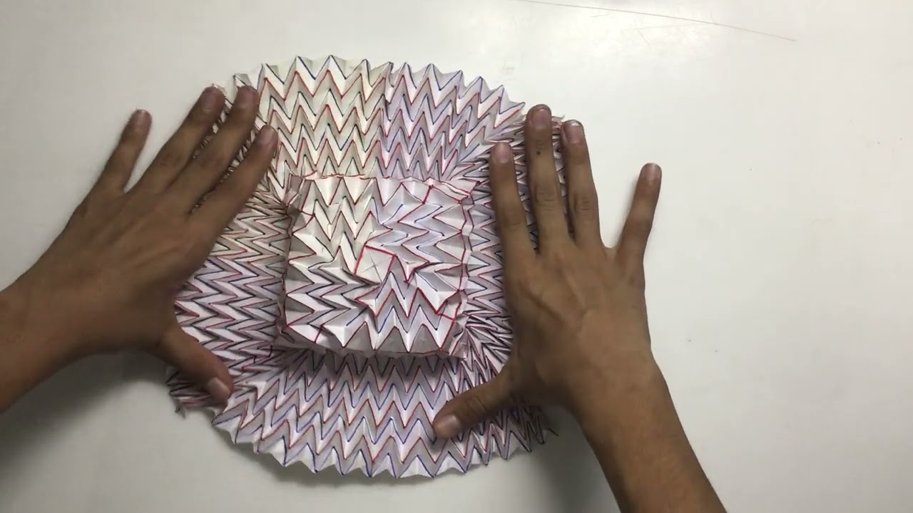 Origami flasher hat by Jeremy Shafer | demo