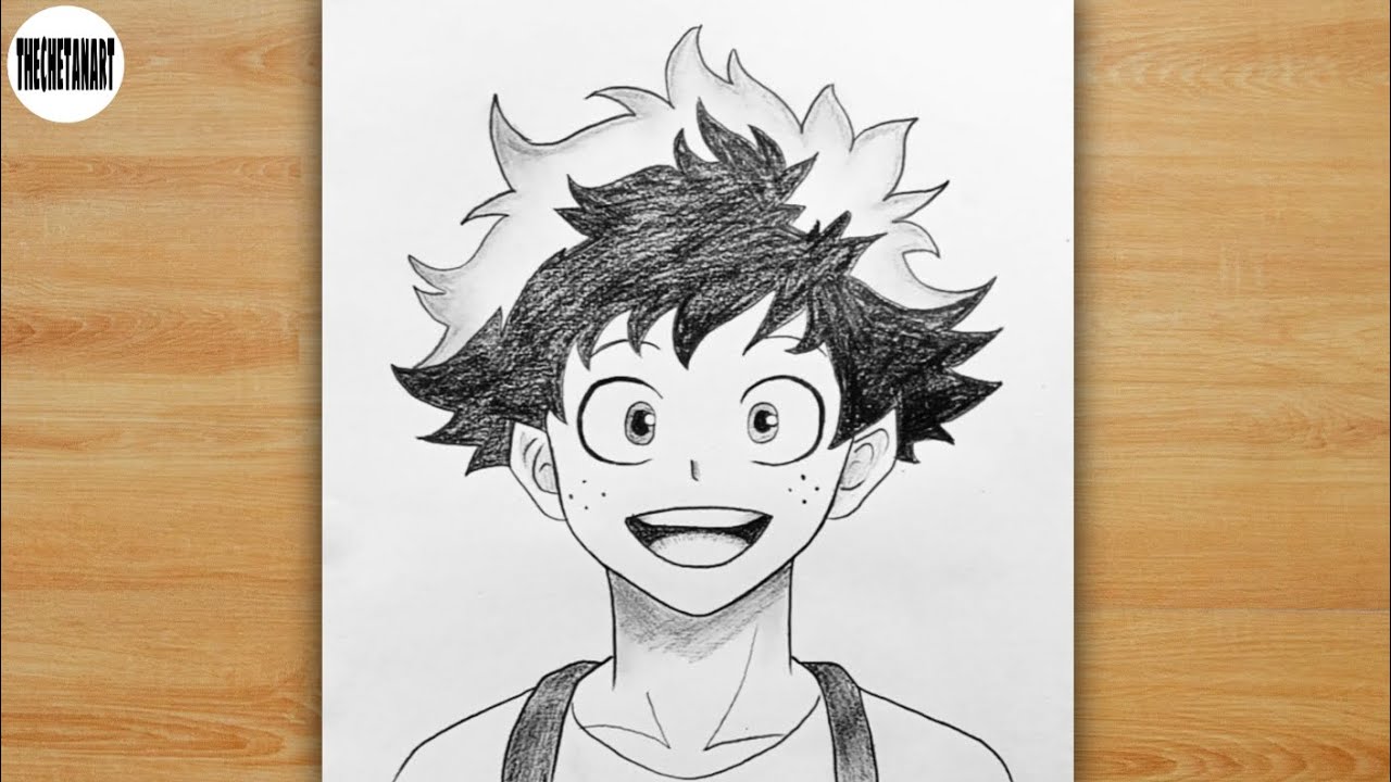 How to Draw Izuku Midoriya Step by Step | My Hero Academia Pencil Sketch ✏️🔥