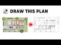 Draw a Villa Floor Plan in AutoCAD (Step-by-Step from Image)