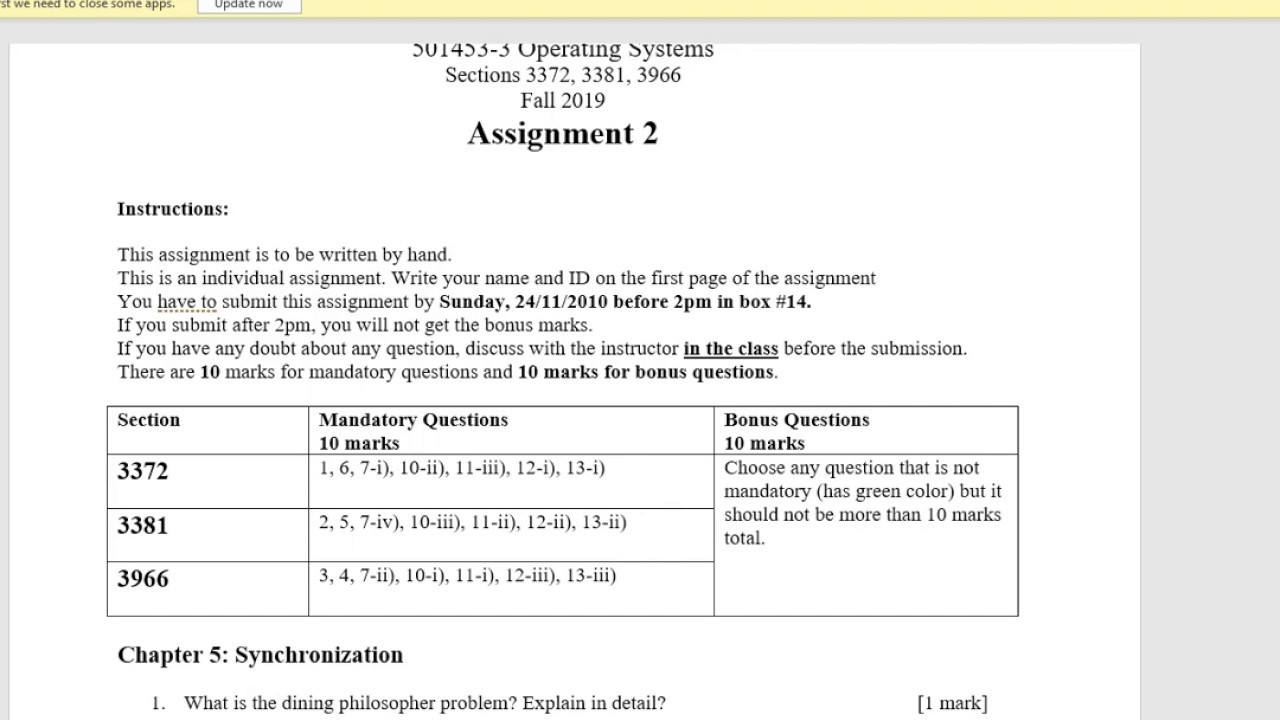 os assignment solution