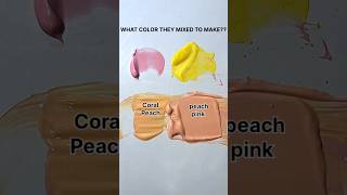 What color do they mixed to make? Pink   Yellow#colormixing #satisfying #paintmixing #asmr #shorts