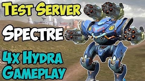 War Robots Test Server: New Spectre 4x Hydra Gameplay OMG HEADACHE!