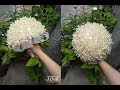 Hướng dẫn làm bó hoa cưới từ cuộn hạt và ruy băng - Wedding Bouquet - MS06