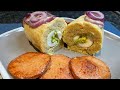 Relleno de mangu de plátano verde