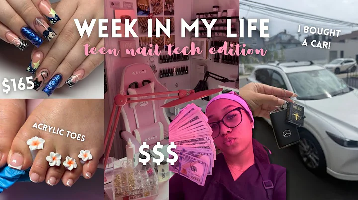 week in my life as a teen nail & toe tech 💅 *realistic*