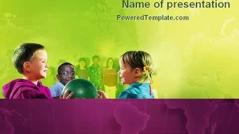 Children In Kindergarten PowerPoint Template by PoweredTemplate.com