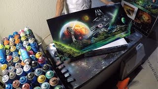 Darth Vader spray paint art