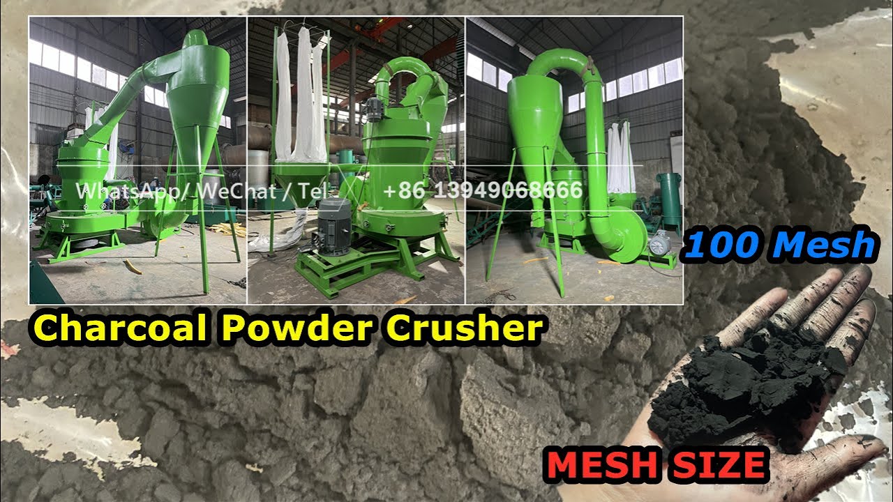 Efficient Charcoal Dust Crusher Grinder in Mesh Size Fine powder