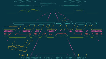 Ztrack, simple curses-based pseudo-3D driving game