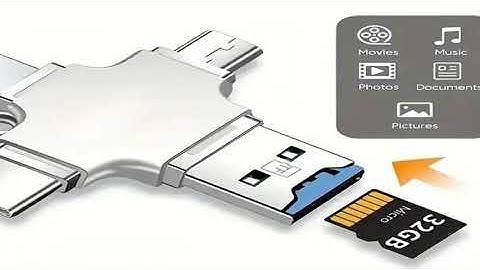 4 In 1 Memory Micro SD Card Reader For IPhone Ipad Android Mac PC Camera Type C Lighting Usb C Andro