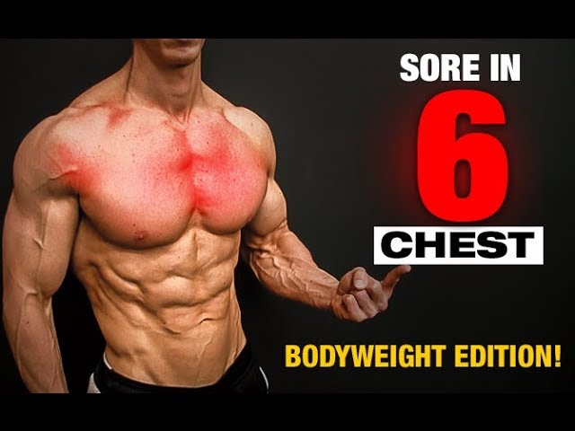 THE BEST BODYWEIGHT CHEST WORKOUT, At Home No Equipment