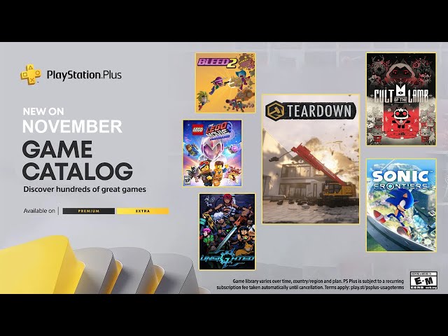 PS Plus Extra and Premium November 2023 games reveal TIME, date