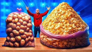 Combien de chips obtienton avec un sac de pommes de terre par VANZAI