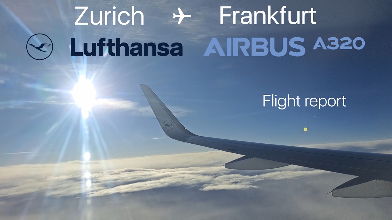 Quick sunset flight | Lufthansa Airbus A320 Zurich to Frankfurt | LH1197 | Flight report