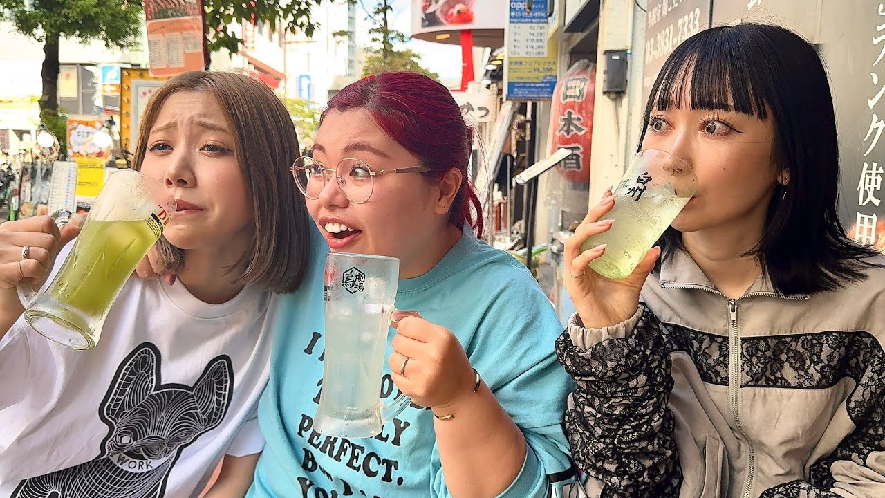 3姉妹がアメ横で昼飲みハシゴ酒したら裏女子会みせすぎて男子ぜったい見るな