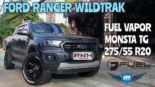 Fuel Vapor 20" wrapped with Monsta TG 275x55 R20 on a Ford Ranger Wildtrak @ RNH Tire Supply