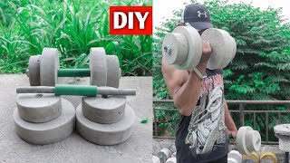 How to make Adjustable Dumbbells at home - Homemade Dumbbells | Anish Fitness