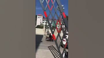 swing arm barrier gate, in installation