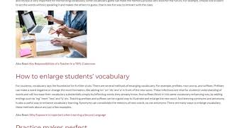 Ways to Teach Vocabulary Effectively | ITTT TEFL BLOG