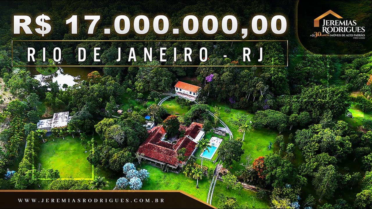 Fazenda com Sede Centenária à Venda no Rio de Janeiro | Por R$17M