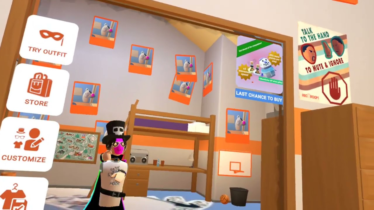 Me eating pizza in irl and rec room at the same time