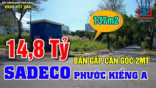 Bán Đất 2 Mặt Tiền Khu Dân Cư Sadeco Phước Kiển Nhà Bè, 137M2 Giá 14,8 Tỷ