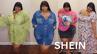 SHEIN Curve Spring Try On Haul | Denim, Dresses | Size 22 | Victoria Lashay