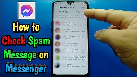 How to check spam message on Messenger