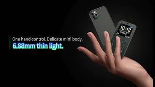 Soyes 7S Ultra-Thin 1.5 Inches Bluetooth 2G Mini Card Phone - Black