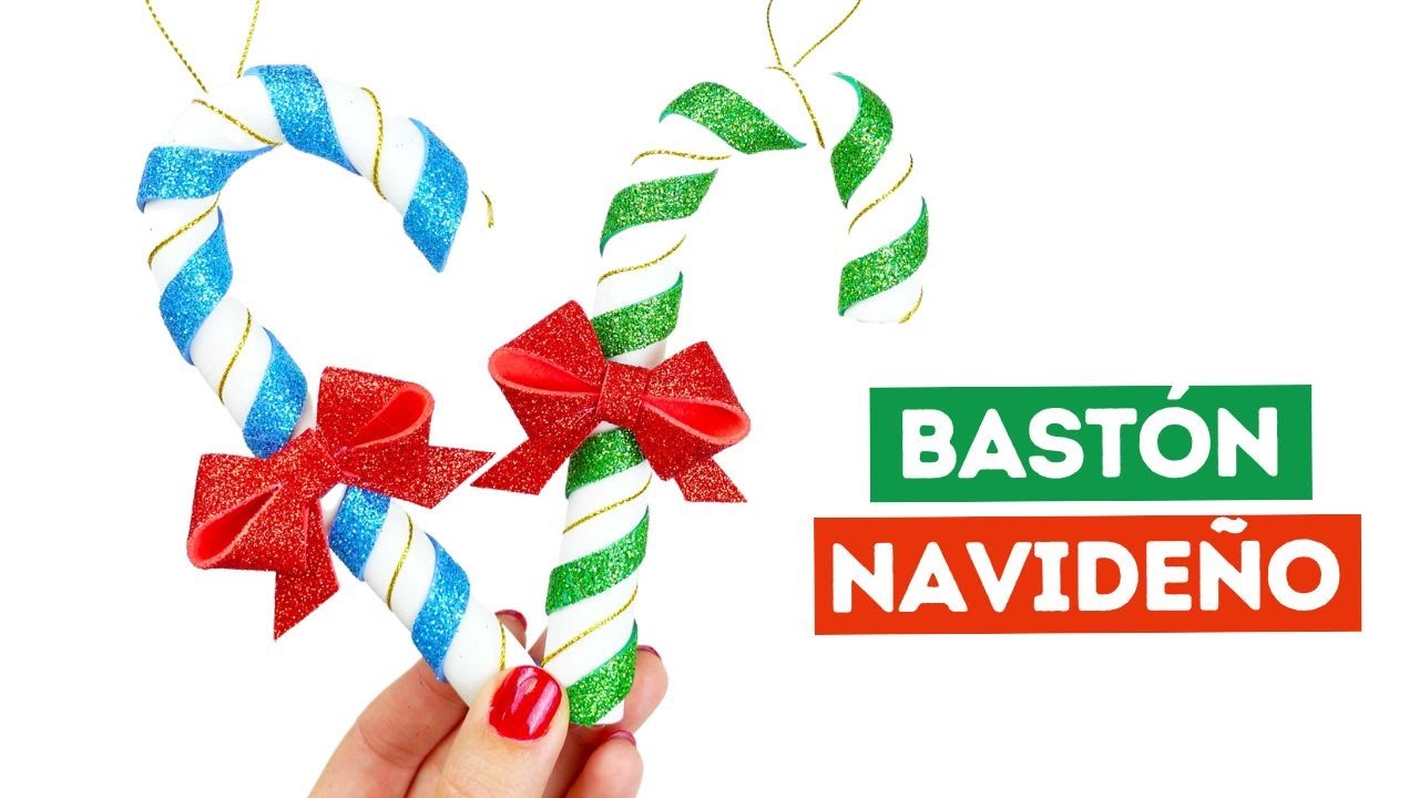 Cómo hacer bastones navideños fáciles para decorar el árbol de Navidad ...