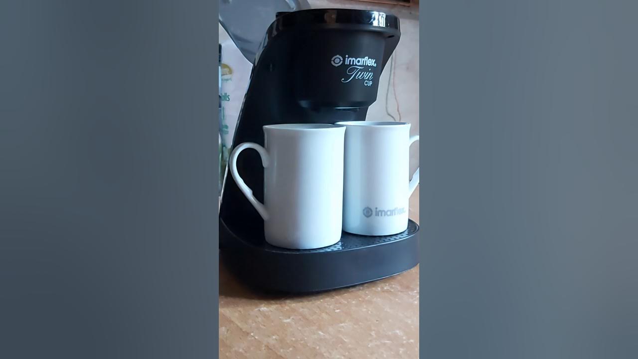 Imarflex twin cup coffee maker YouTube