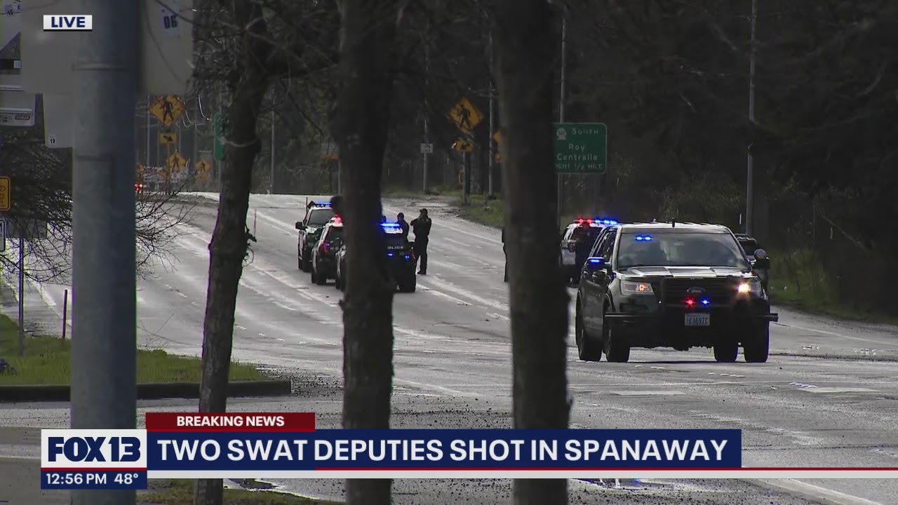 Two SWAT officers shot in Spanaway, Washington | FOX 13 Seattle - YouTube