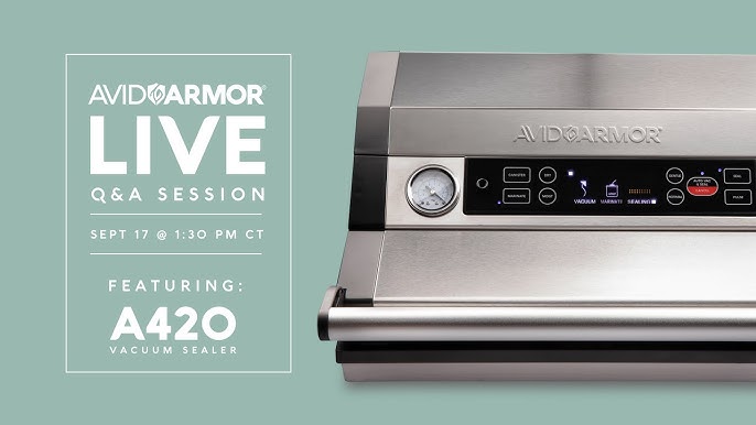 Avid Armor - Vacuum Sealer Machine A420, Vacuum Food Sealer for Foods, Meat  Sealers Vacuum Packing Machine, Compact Vacuum Sealers with 12-Inch Vaccum