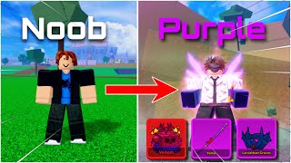 NOOB to PURPLE! Unlocking all purple items in Blox fruits !