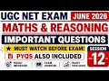 UGC NET June 2026 | Maths &amp; Reasoning Important Questions | Paper 1 Preparation