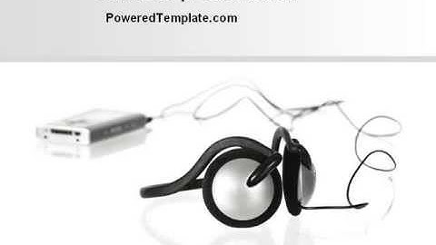 Earphones For Mp3 Player PowerPoint Template by PoweredTemplate.com