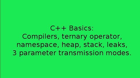 Basic C++ Language Constructs