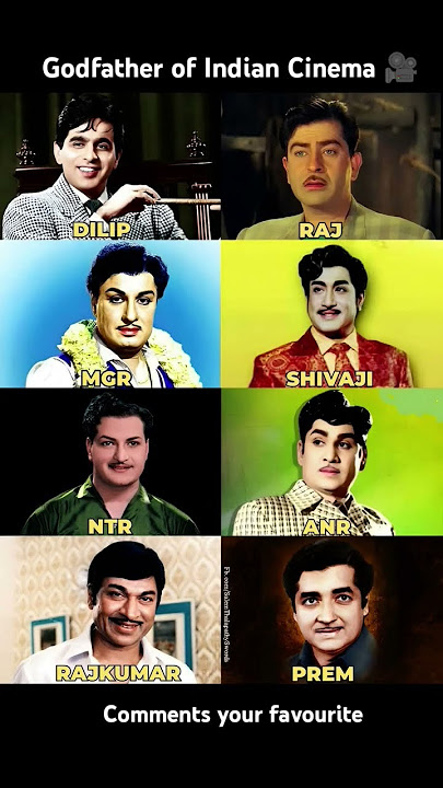 Godfather of Indian Cinema ll #ntr #rajkapoor #mgr #dilipkumar #rajkumar #prem #oldactors #oldmovies