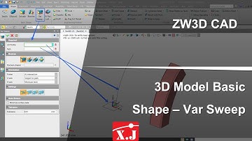 ZW3D คู่มือ สอนการใช้งาน CAD - Basic Shape - Var Sweep