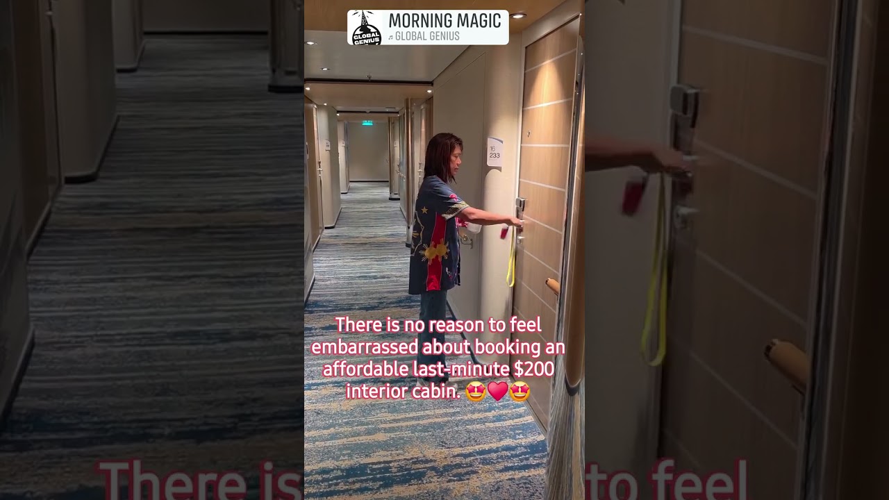 No shame on walking on our last minute $200 interior cabin ♥️ 🛳 🚢 #carnivalmardigras