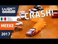 Meeke car park rally crash and win  rally mexico 2017  citron c3 wrc rally car