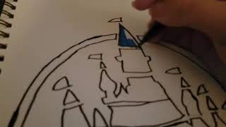How To Drawing Disney Castle In Coloring. How To Drawing Disney Castle In Coloring.